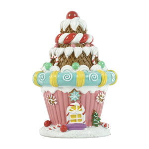 Trong nhà polyresin Gingerbread Ice Cream trang trí nội thất giáng sinh bảng kẹo trang trí nội thất - Product Image 2