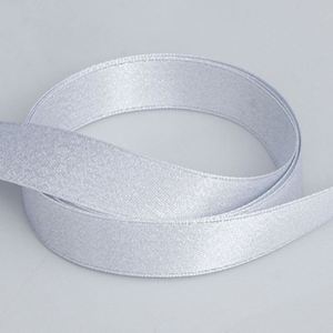 Ruban tissé double face or/argent personnalisé scintillant 2,5/3,8 cm pour emballage cadeau de mariage et décoration de Noël - Product Image 3