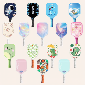 Raquette de pickleball professionnelle sans bords en fibre de verre pour enfants, design interactif parent-enfant, motif <span class=keywords><strong>dessin</strong></span> <span class=keywords><strong>animé</strong></span>, légère 175g, 37cm - Product Image 4