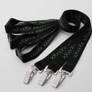 Wholsale Custom Thermal Transfer Printing Lanyards Safe Buckle Bulldog <b>Clip</b> ID Badge Holder Polyester Lanyards - Product Image 4