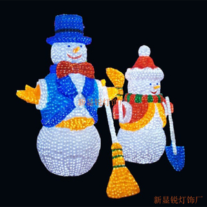 Giant LED Snowman Christmas <b>Light</b> Waterproof Motif Decoration Santa Reindeer Yard Garden Holiday Display - Product Image 4
