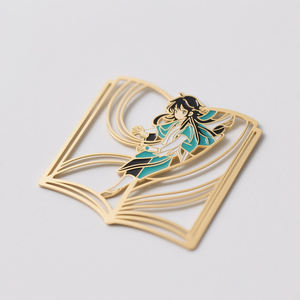 Marque-page personnalisé en usine marque-page en métal en alliage de Zinc émail Design personnalisé 3D mignon Rectangle dessin animé Anime marque-page - Product Image 2