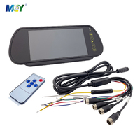 Hanhan7 pulgadas 4 Channel ideideo nnput urround ieiew Uad crecrecrecreview earview ararking evereverse everisplay ar irror onitor