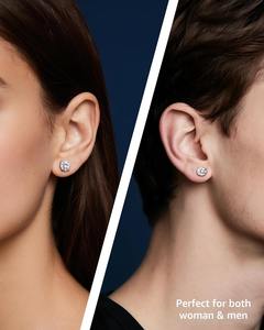 Boucles d'oreilles pendantes pour femmes et hommes en argent sterling 925 avec placage or blanc 18 carats, style romantique - Product Image 3