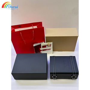 High-Quality <b>Black</b> <b>Watch</b> Presentation Box with Custom Logo, Elegant Luxury Heritage Designer <b>Watch</b> Display Case - Product Image 4