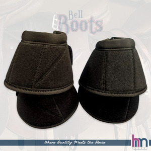 Equestrian Overreach Horse Bell Boot Loop Fabric Neoprene Padded, <b>Velcro</b> <b>Strap</b> Protective Durable - Product Image 1