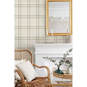 Papel Tapiz a Cuadros Azul Claro Estilo Boho Vintage, Autoadhesivo, Decoración Rústica para el Hogar, Murales de Pared Neutros, Hecho en China - Product Image 3