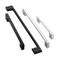 Poignées de meubles en alliage d'aluminium de style minimaliste contemporain, poignées de tiroirs pour chambre à coucher, cuisine, salon, salle de bain