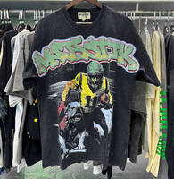 Koleksi Pakaian Pria Trendy Berkualitas Tinggi Majestic Shirts, Kaos Pria Crop Berhias Rhinestone Majestik, Streetwear Pabrik OEM