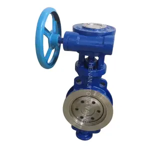 The Best Price Ductile Iron Material Turbine Clamp Butterfly Valve Hard Sealed Butterfly Valve
