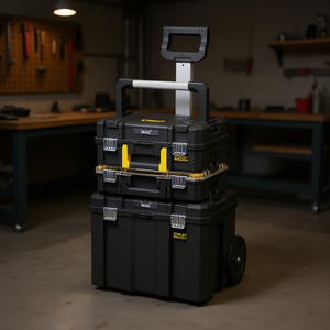 Carrito de Almacenamiento de Herramientas Stanley Fatmax Pro Stack de 3 Niveles con Ruedas y Asa para Uso en Taller - Product Image 3