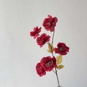 Fleurs artificielles en soie rouge pour décorations de scène de mariage Décoration intérieure et configurations de scène d'hôtel - Product Image 4