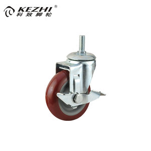 Zhongshan <strong>Medium</strong> <strong>Duty</strong> Corner Leveling <strong>Swivel</strong> <strong>PU</strong>/PVC High Temperature Castors and Wheels With Locking - Product Image 1
