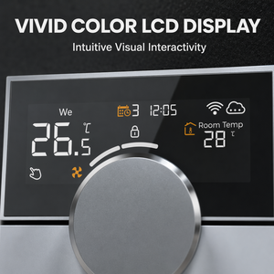 <span class=keywords><strong>Termostato</strong></span> Smart WiFi con Schermo a Colori Full Screen Touch, Display LCD, Tipo Rotativo, Programmabile Settimanalmente per Riscaldamento a Pavimento ad Acqua - Product Image 3