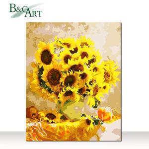 Kit <span class=keywords><strong>de</strong></span> <span class=keywords><strong>peinture</strong></span> par numéros <span class=keywords><strong>Tournesol</strong></span>, ensemble d'art <span class=keywords><strong>acrylique</strong></span> DIY pour la décoration du salon (idée cadeau personnalisée) - Product Image 2