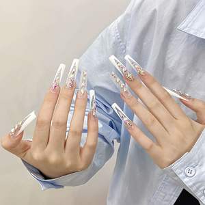 <span class=keywords><strong>Uñas</strong></span> Postizas Hechas a Mano, Estilo Bailarina, Ataúd, Y2K, <span class=keywords><strong>Uñas</strong></span> Acrílicas Decoradas, <span class=keywords><strong>Kit</strong></span> de <span class=keywords><strong>Uñas</strong></span> Acrílicas Brillantes, 10 Piezas - Product Image 3