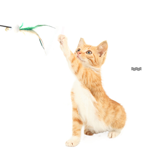 Wholesale Interactive Toy Cat Teaser <b>Stick</b> Toy Cat Playing Cat Rod Multicolor Feather Bell Plush <b>Ball</b> - Product Image 4