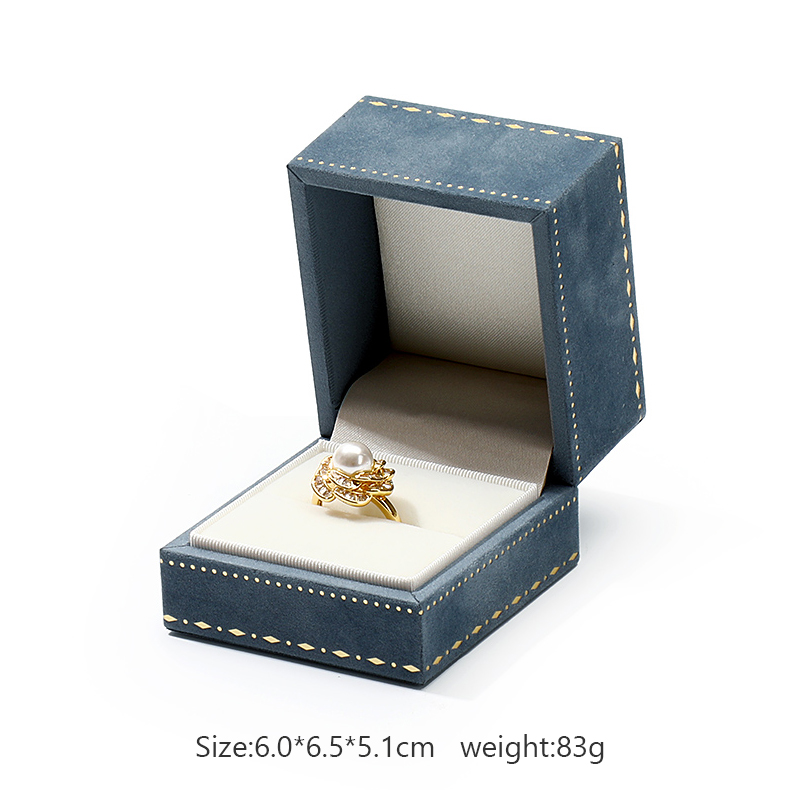 Boîte bague bleue
