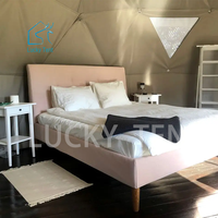 Tentes extérieures de diamètre de 6m Hôtel Dome House Glamping Geodesic Dom avec couverture de toit en PVC pour le camping