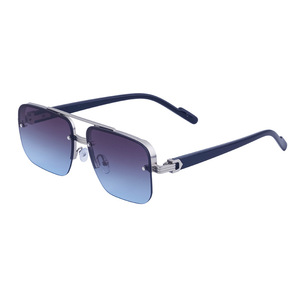 แว่นกันแดดทรงครึ่งกรอบ Unisex รุ่น C5 สีทอง ดีไซน์ขอบตัด UV400 กรอบ PC เลนส์กันแดดระดับ 2 สำหรับขับรถและแฟชั่น - Product Image 3