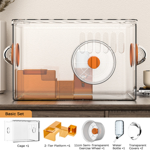 360 °   Hábitat Transparente de Acrílico para Hámsteres, Jaula Grande y Transpirable con Base de Fácil Limpieza para Animales Pequeños - Product Image 4