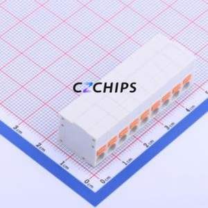 KF239-5.0-9P Spring Terminal Block Through hole Component (THT),P=5mm Connector 1x9P 5mm White 9P - Product Image 1