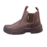 Chaussures de travail industrielles unisexes AOXIANG en cuir à embout d'acier avec semelle intermédiaire en PU pour la construction en usine, automne, hiver, été