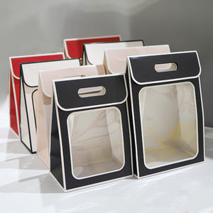 Borsa regalo portatile di lusso con Design a conchiglia di 2 dimensioni per involucro di fiori per negozio di fiori - Product Image 1