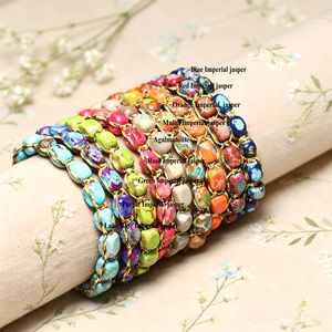Natural stone woven <b>bracelet</b>, handmade adjustable, exquisite jewelry, wholesale accessories gift - Product Image 2