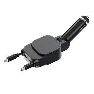 ที่ชาร์จในรถยนต์ Super 96W ชาร์จเร็ว พร้อมสายชาร์จแบบยืดหดได้ 30W PD/<span class=keywords><strong>Lightning</strong></span> และเครื่องส่งสัญญาณ FM ในรถยนต์สำหรับเครื่องเล่น MP3 สเตอริโอ รุ่น BC97 - Product Image 6