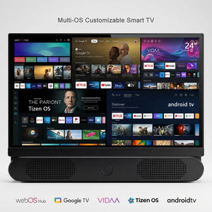 Vente en gros d'usine, téléviseur intelligent Full HD 24 pouces, système Android WebOS Google Vidaa Tizen en option, LED portable intégré, écran 24 pouces - Product Image 1