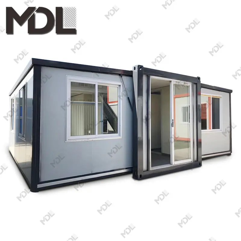 Factory Direct Supply Modular 40 Ft House Tiny Home Prefab Steel 2 Bedroom Expandable Prefabricated Container House