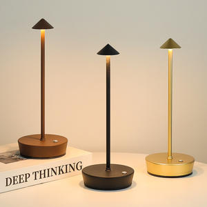 Wiederaufladbare Tisch-LED-Lampe mit Berührungssensor Nachtlicht für Restaurant Hotel Bar Schlafzimmer 3 Farbtemperaturen Stufenlose Dimmung - Product Image 1