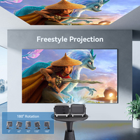 Mini Proyector B12 Actualizado 2026 con WiFi, Bluetooth, Soporte 1080P 4K, Full HD, Corrección Trapezoidal Automática, Cine en Casa Portátil, Proyector Inteligente