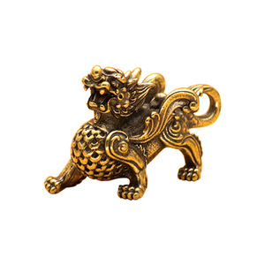 Kirin voiture porte-clés sac pendentif Noël cuivre pur pour faire de vieux accessoires de bricolage cadeaux de décrochage - Product Image 1