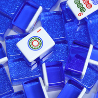 Ensemble de Mahjong en Acrylique Cristal Anti-Fraude Personnalisable de Luxe, Tuiles de Qualité Professionnelle Résistantes à la Décoloration pour Loisirs Intérieurs