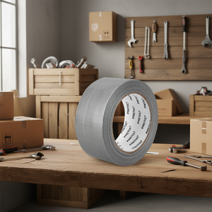 Ruban adhésif industriel Pretul 30m x 48mm, épaisseur 0,16mm, support en tissu de feuille d'aluminium, adhésif en caoutchouc, imperméable, simple face - Product Image 2