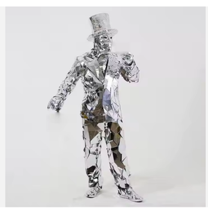 Costume de miroir argenté en acrylique réfléchissant pour spectacle, fête, cosplay - Product Image 3
