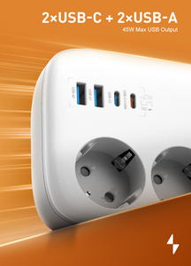 Nueva llegada LDNIO SE2 3250W Power Strip Extension Socket 3 EU Outlets con 4 SUB 13A Enchufe eléctrico Estándares DE LA UE - Product Image 3