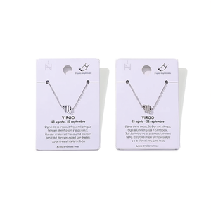 Cavigliera con ciondolo Vergine in acciaio inossidabile per donna, regalo di gioielleria zodiacale - Product Image 2