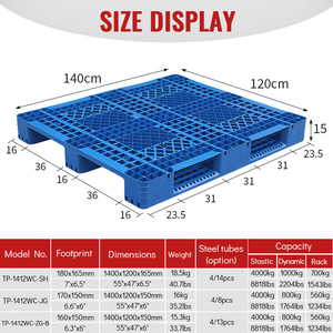 <span class=keywords><strong>Pallet</strong></span> Euro per Carrelli Elevatori, Griglia per Magazzino, Piattaforma a 4 Vie in HDPE Impermeabile per Carico Industriale - Product Image 3