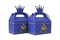12 Pcs Princess Party Goodies Boxes-Décorations de pignon avec poignée Château Sac de transport pour bonbons Popcorn et petits jouets
