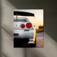 Panneau néon LED personnalisé JDM pour voiture de sport, peinture lumineuse, intensité réglable, affiche murale d'art automobile pour la décoration de la maison, de la chambre et de la salle de jeux