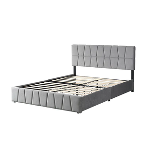 Giường hiện đại 160x200 giường đôi bằng gỗ với lưu trữ - Product Image 3