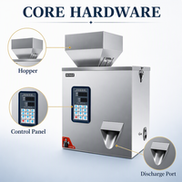 Machine d'emballage multi-usage à tête unique haute précision pour sachets, comptage 500g, idéale pour poudres, céréales, noix et assaisonnements