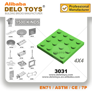 DELO TOYS (12 COULEURS) Pièces en plastique DIY 4x4 Moc Blocs <span class=keywords><strong>de</strong></span> construction en vrac Briques <span class=keywords><strong>de</strong></span> construction éducatives Plaque <span class=keywords><strong>4</strong></span>*<span class=keywords><strong>4</strong></span> <span class=keywords><strong>4</strong></span> X <span class=keywords><strong>4</strong></span> (N°3031) - Product Image 6