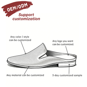 OEM/ODM Custom Men's Flat Cowhide Slip-On Pointed Toe Oxford <b>Shoes</b>-Breathable Waterproof Anti-Slip Office Career Summer Spring - Product Image 5