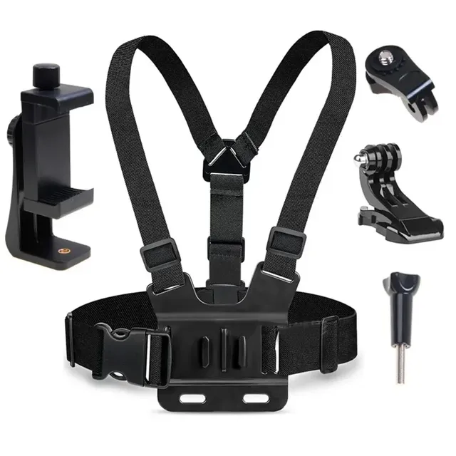 5 1 Mobile Phone Chest Strap Mounting Holder First Angle Video Record Adjustable Plastic Universal Phone Bracket Live Broadcast