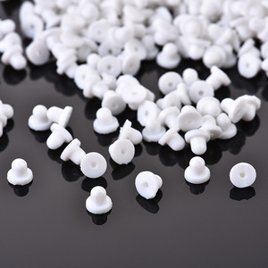 Soportes de silicona blancos para pendientes, redondos, antideslizantes, para hacer pendientes, molde de resina plástica de 5 mm para fundición - Product Image 2