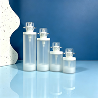 Flacon pompe cosmétique givré sans air avec logo personnalisé, rechargeable, distributeur de lotion et sérum, vide, vente en gros